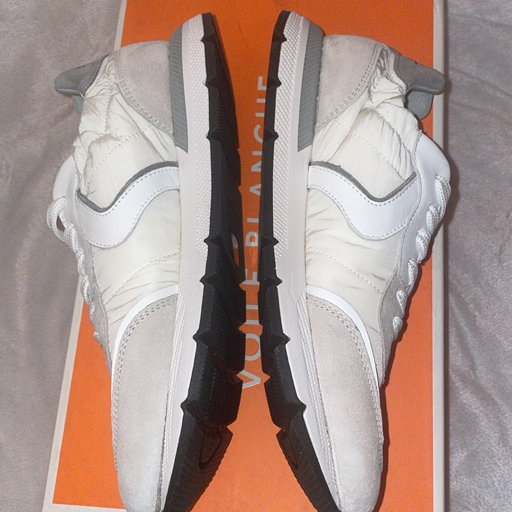 NWT VOILE BLANCHE QWARK HYPE WOMAN Suede And Technical Fabric Sneakers in White - Picture 13 of 16